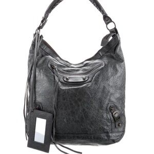 BALENCIAGA Authentic Motocross Giant 21 Day Hobo Handbag